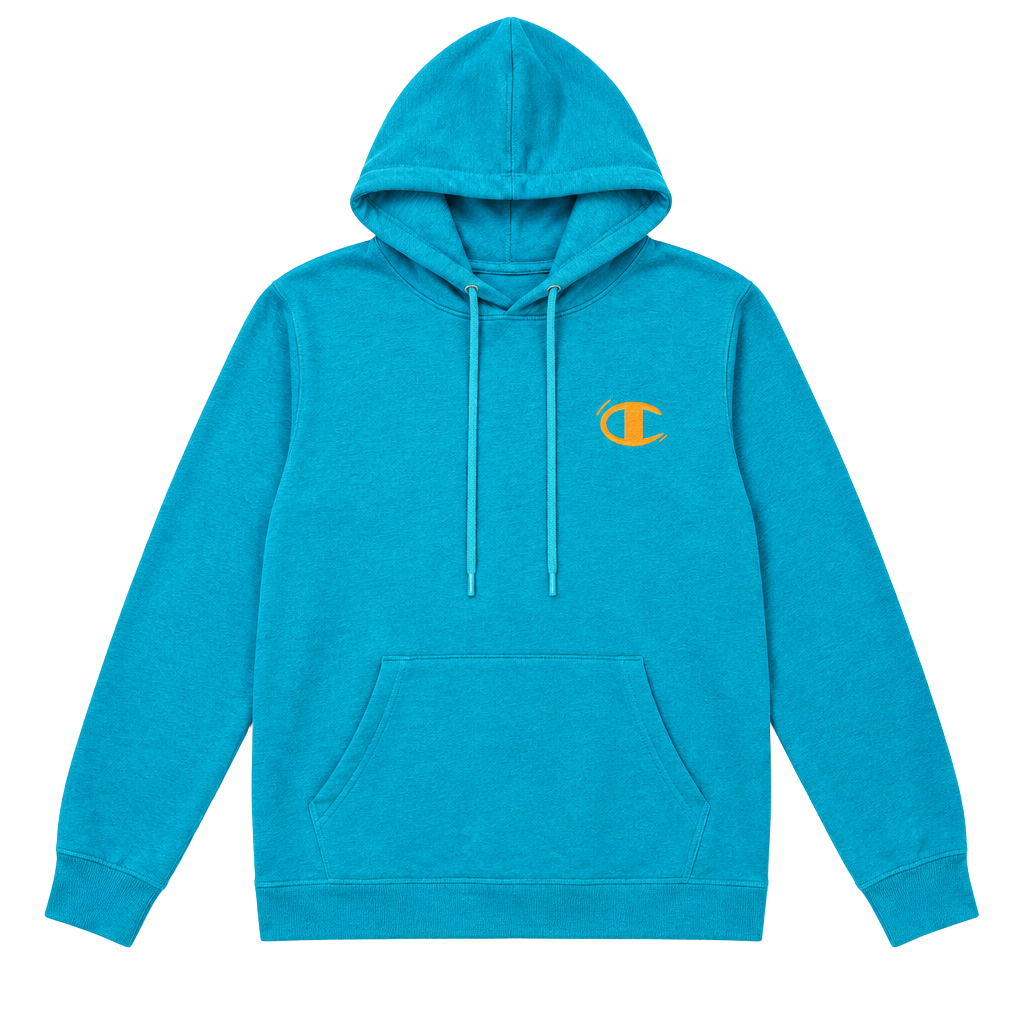Champion Lightweight Hoodie Sweatshirt Size 3XL Teal Blue 1