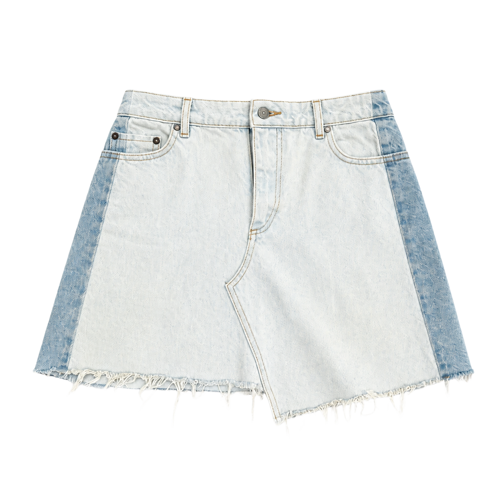 & Other Stories Paris Atelier Two-Toned Raw Hem Denim Mini Skirt 1