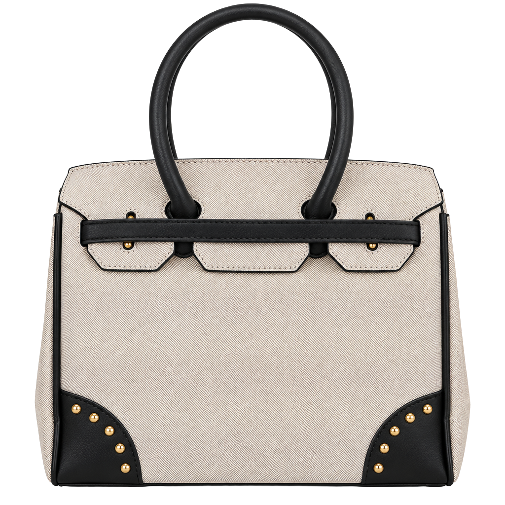 Beige Denim tote bag 1