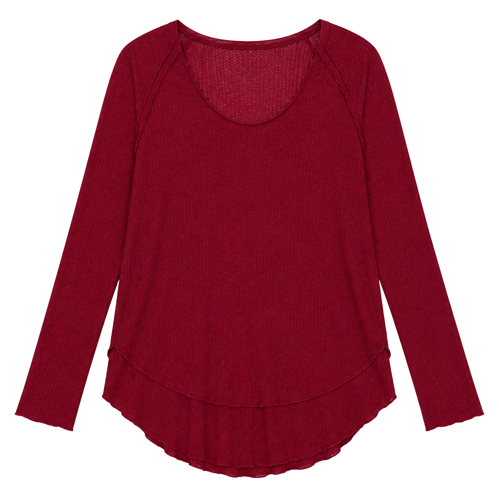 Free People We the Free Catalina Thermal Shirt Size S Red 1