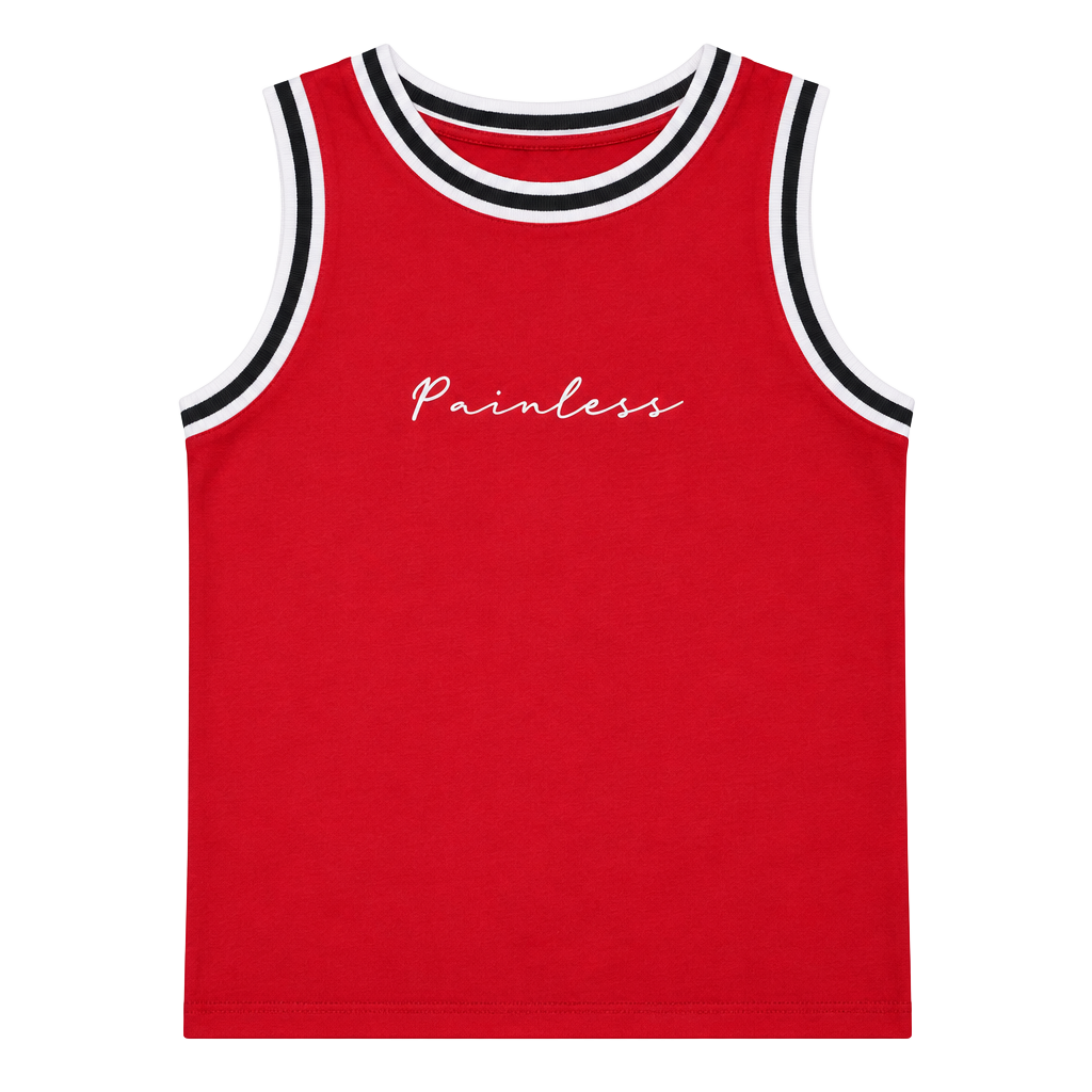 Ricky Singh Painless T-Shirt Size US A M Red Short Sleeve Ringer 1