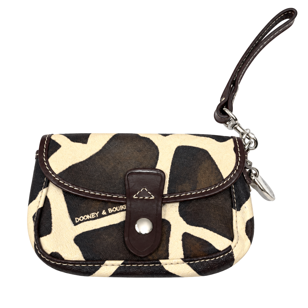 Dooney & Bourke Giraffe Print Haircalf Leather Flap Wristlet 1