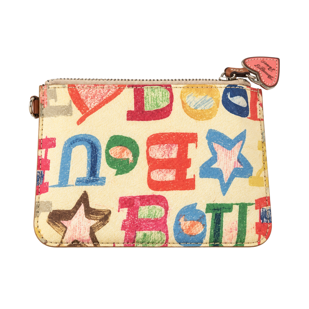 Dooney & Bourke Graffiti Doodle Coin Purse / Keychain 1