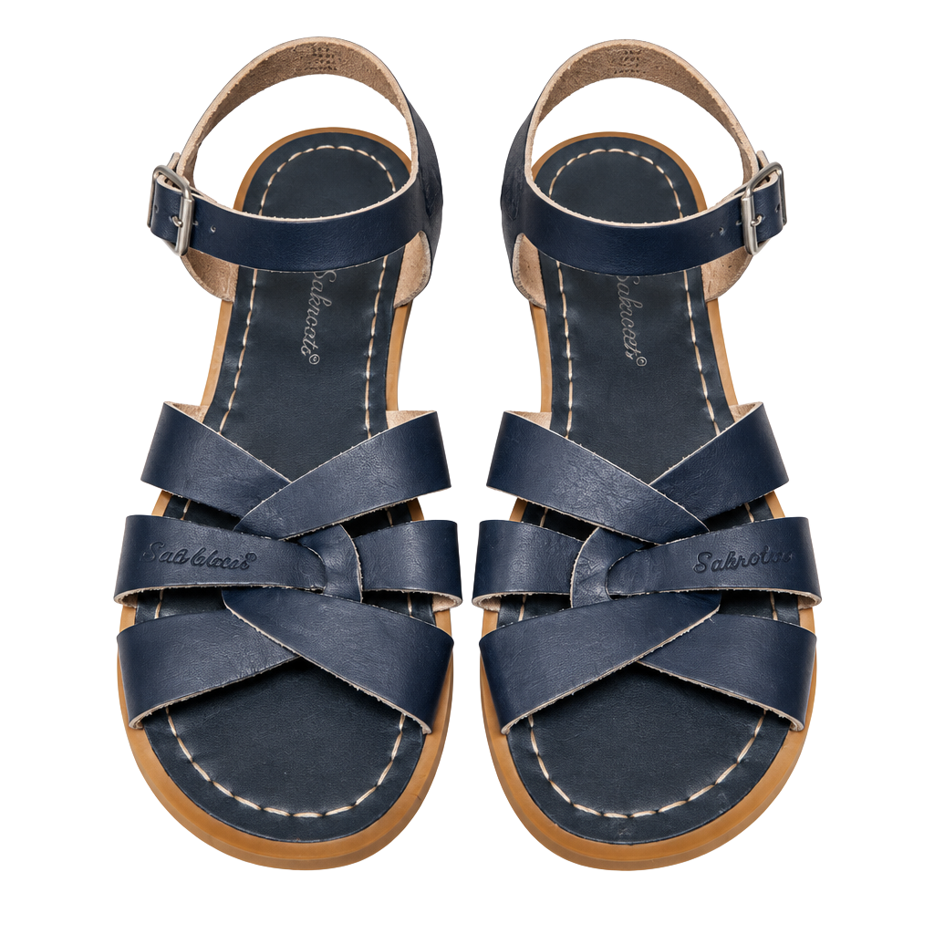 Salt Water Original Sandal Size 8 Big Kid Navy Blue Leather Sandals 1
