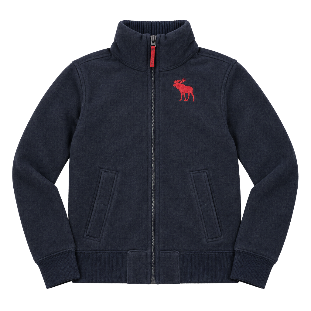 Abercrombie Kids Full Zip Jacket Size M Navy Red 1