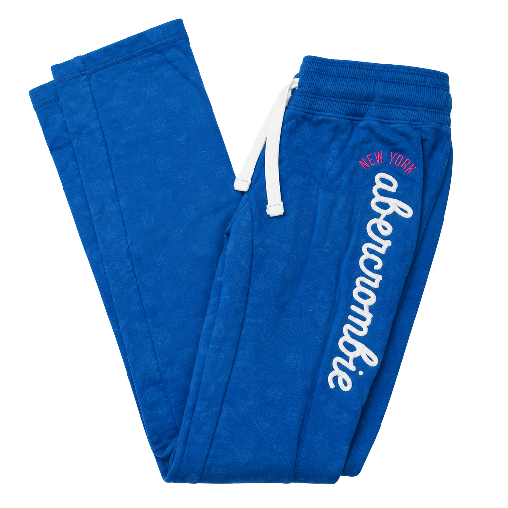 Kids Abercrombie Cute Stretch Sweatpants Size M Blue 1