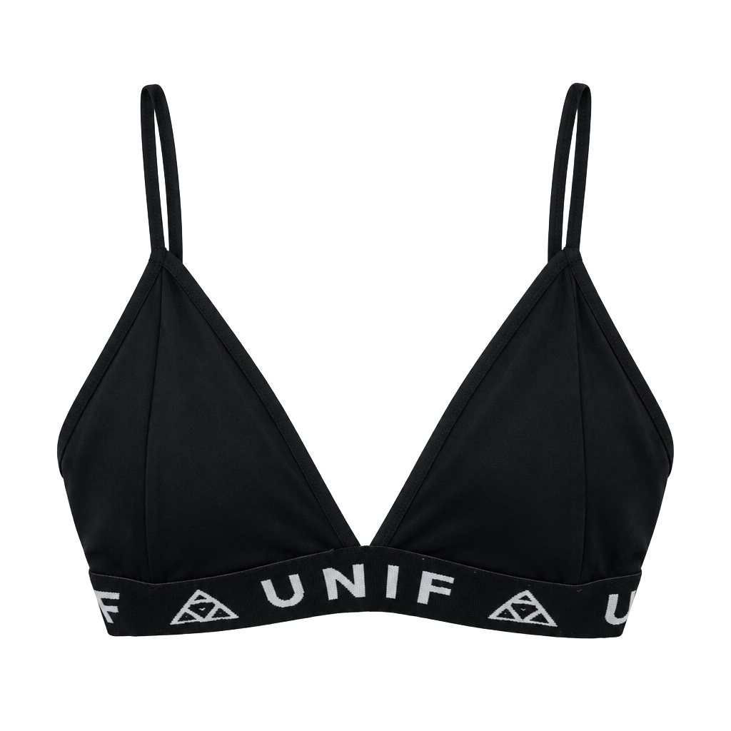 UNIF Badsport Black Logo Bra Bralette 1