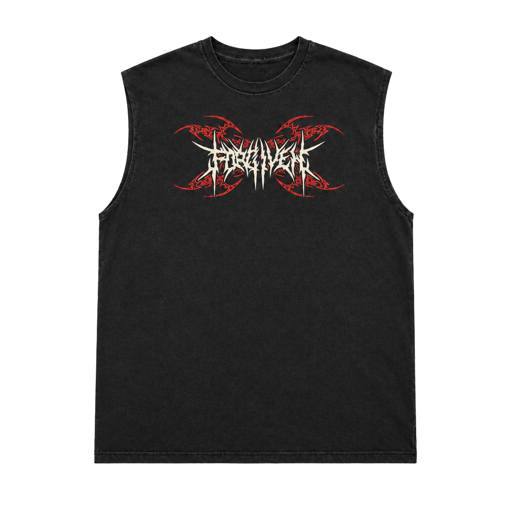 OTL On The Low Forgiven Graphic Muscle Tank Top Size XL Black 1