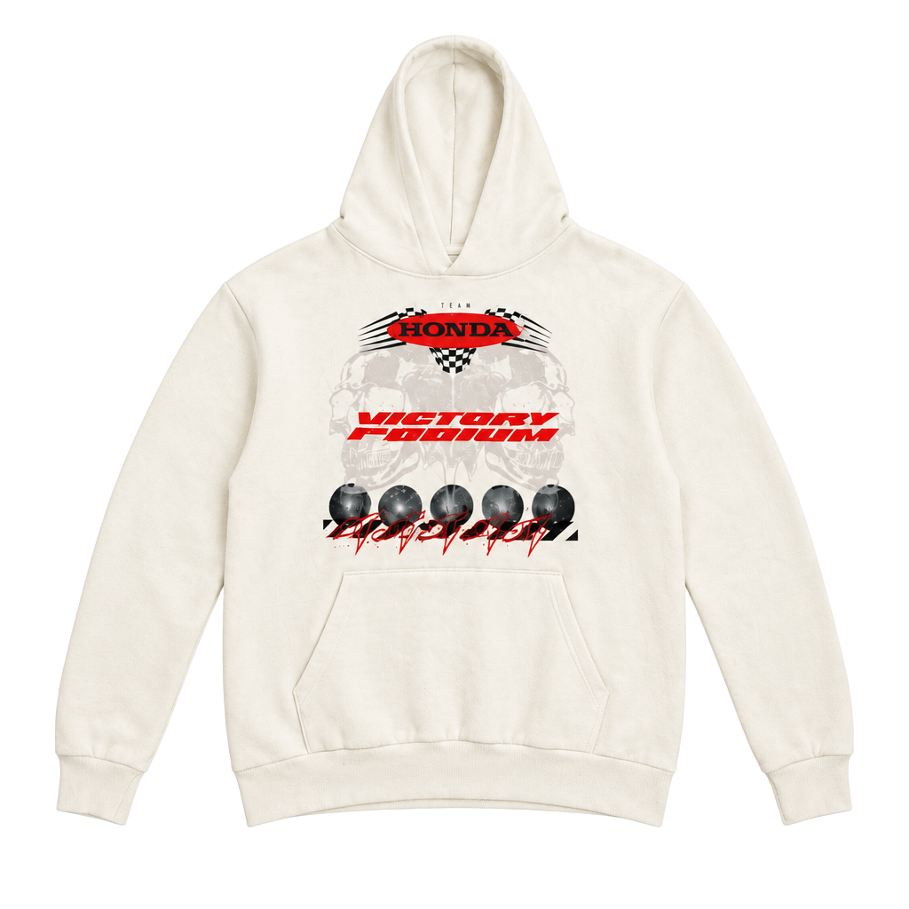 Honda Victory Podium Hoodie Off White Graphic Sweatshirt 1