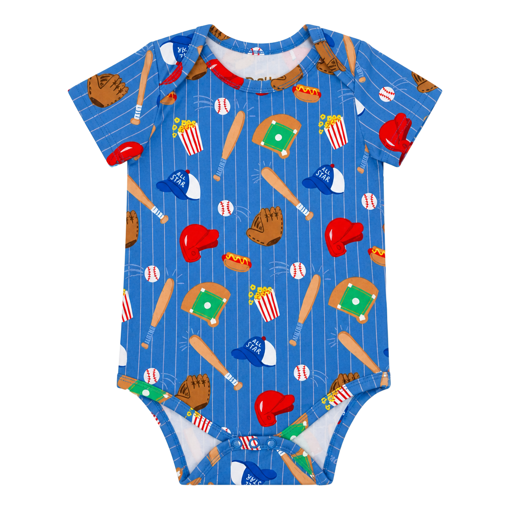 Little sleepies blue all star baseball bodysuit 1