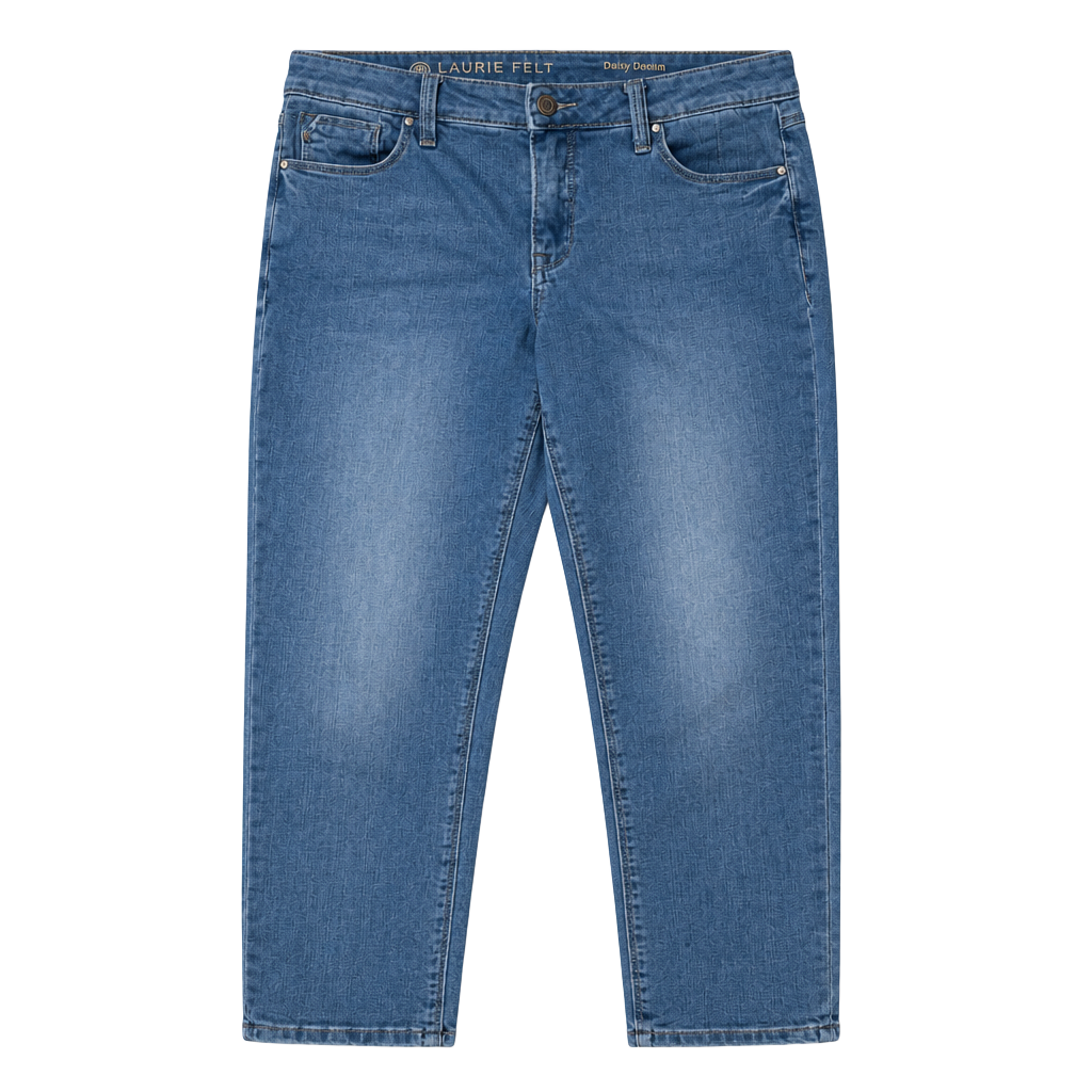 Laurie Felt Daisy Denim Boyfriend Jeans Size 4P 1