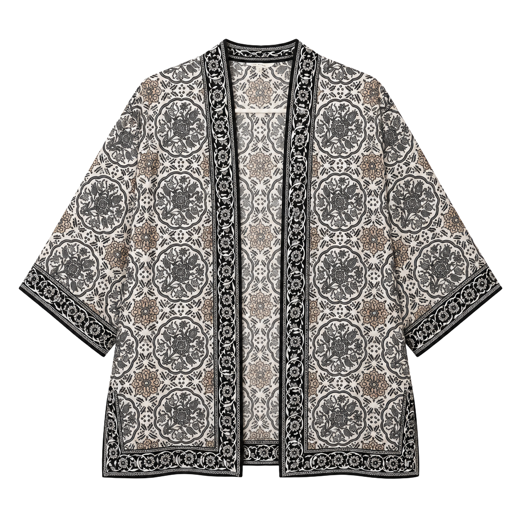 Max Studio Open Front Kimono Size S Floral Print 1