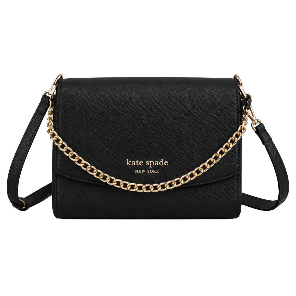 Kate Spade Carson Convertible Crossbody Bag Black Leather 1