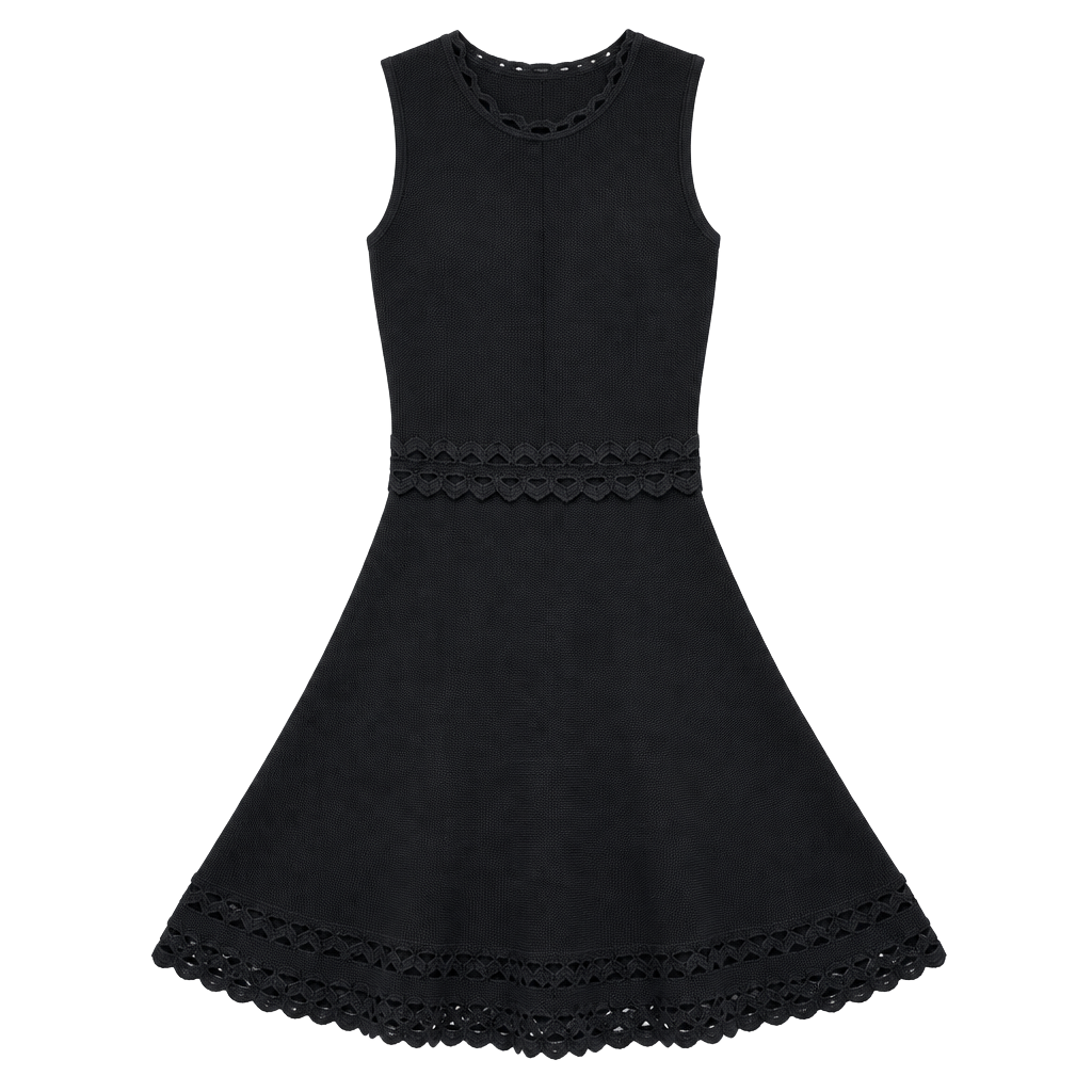Kate Spade New York Black Sleeveless Knit Midi Dress 1