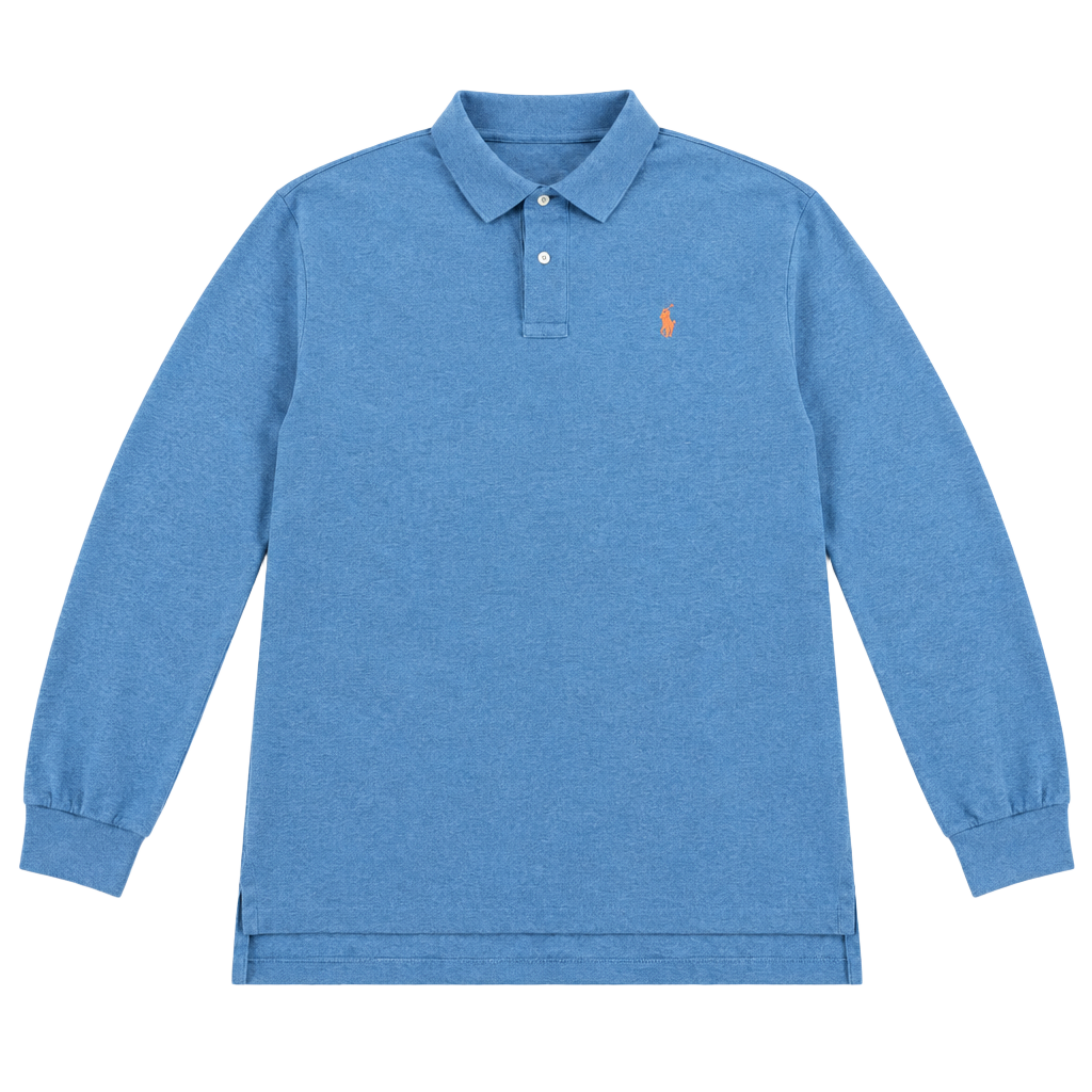 Polo Ralph Lauren Long Sleeve Polo Shirt Size XL Blue Cotton 1