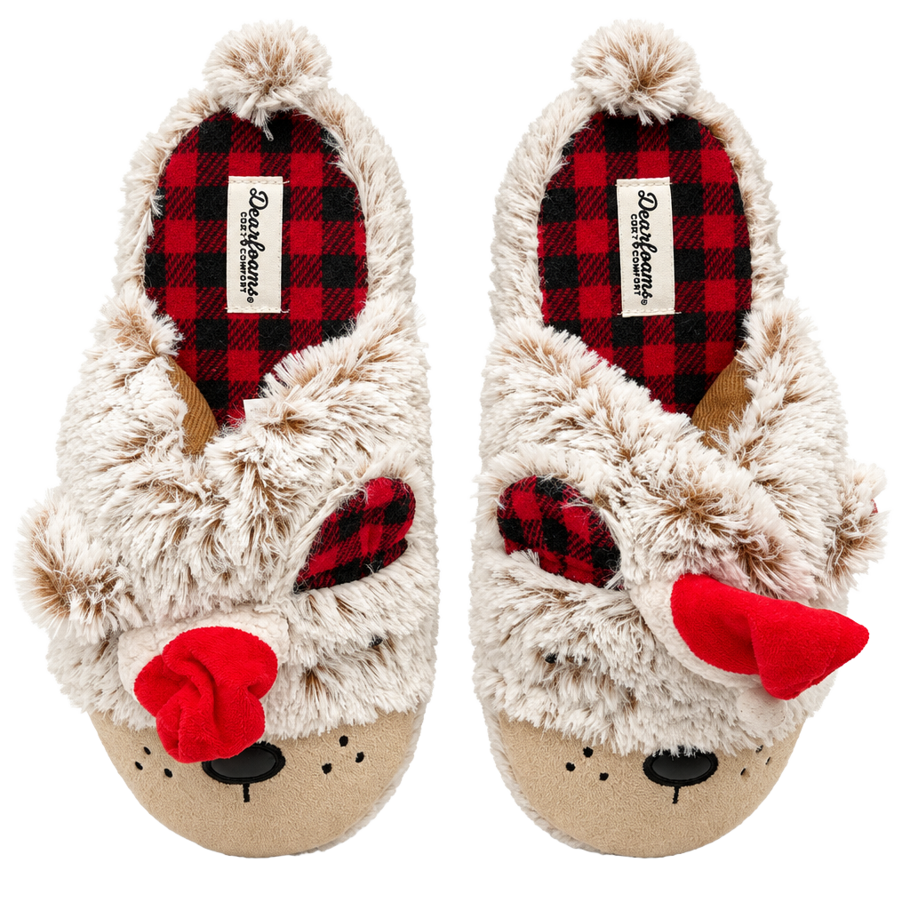 Dearfoams Bear Clog Slippers Size W 9-10 / M 7-8 Brown 1