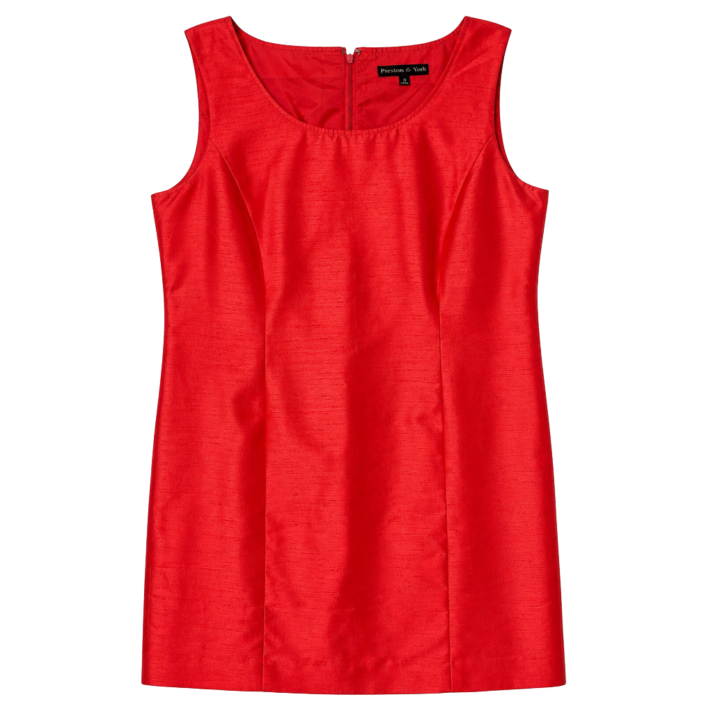 Preston & York Red Sleeveless Sheath Dress Size 16 1