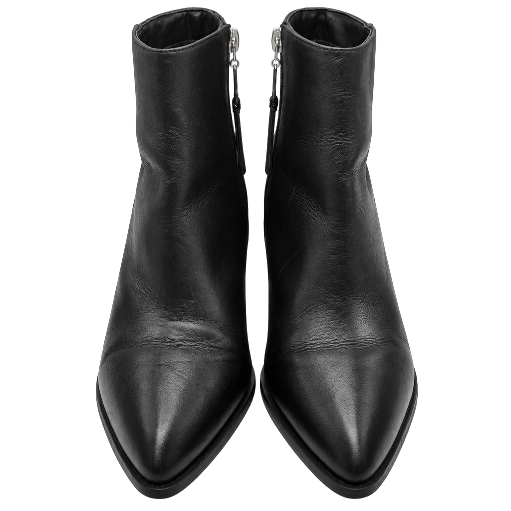 ABLE Black Leather Ankle Boots Size 10.5M 1