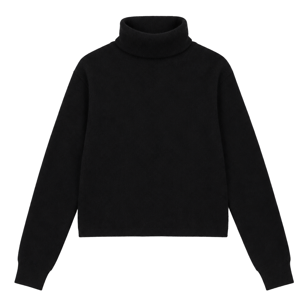 Quince Turtleneck Sweater Size XS Small Black Baby Alpaca Wool Blend 1