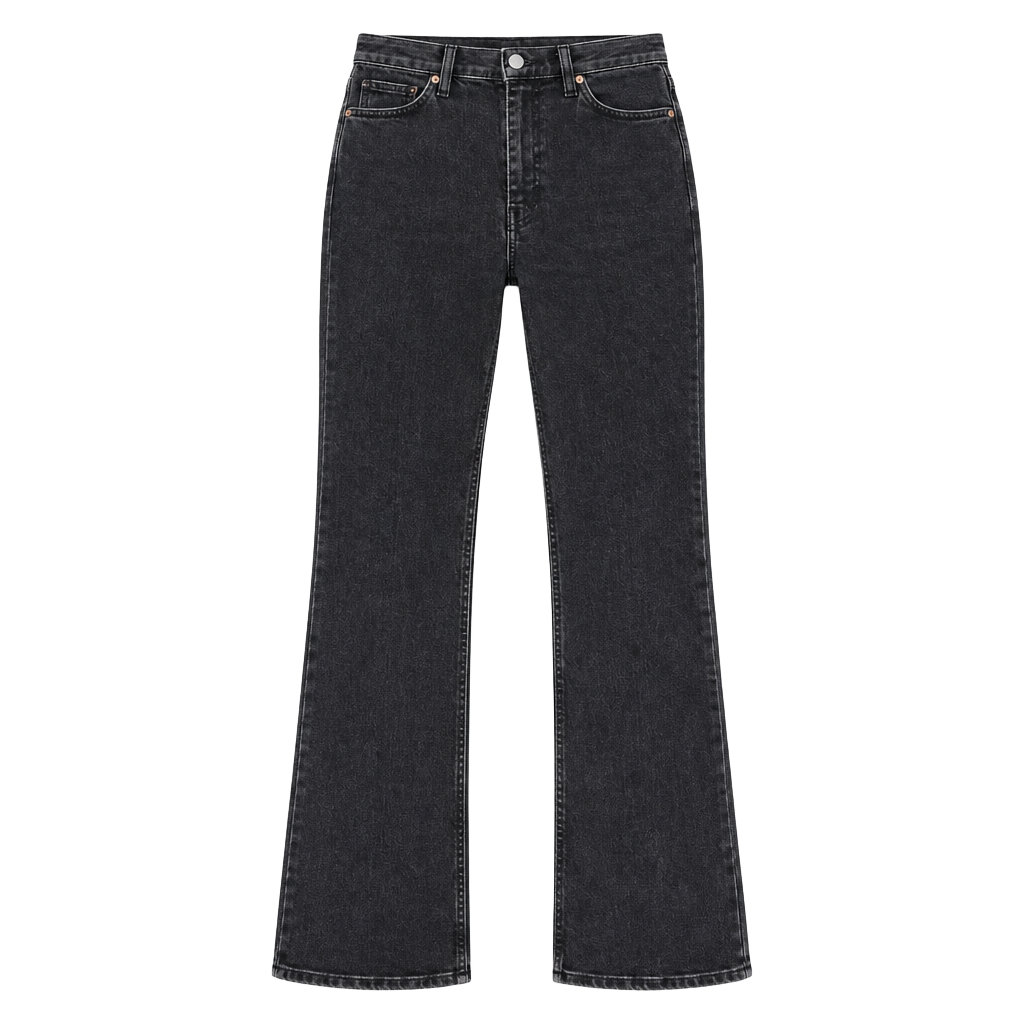 Re/Done 70s High Rise Stove Pipe Jean Size 28 Stoned Noir Black Straight Leg 1