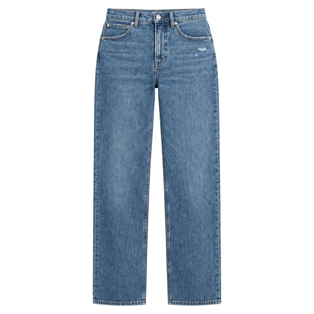 Everlane The Way High Jean Size 25 Regular Straight Leg Denim Jeans Raw Hem 1