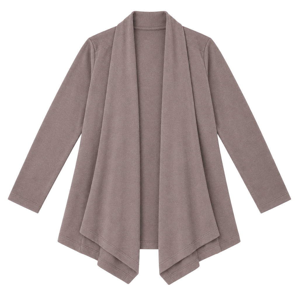 Athleta Taupe Pyrite Pranayama Restore Wrap Open Front Cardigan Size S 1