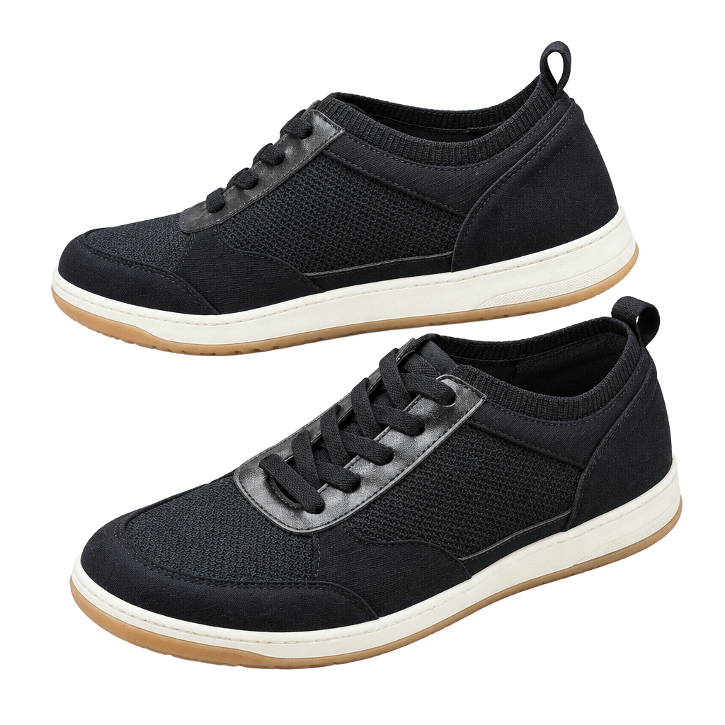 LifeStride Dynamic Sneakers Size 7.5M Black Walking Shoes 1