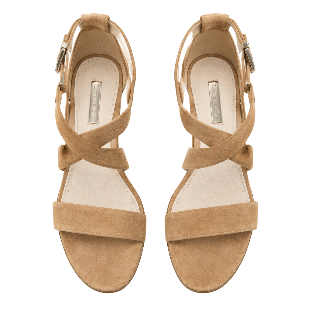 Louise Et Cie Lo-Jazmin Size 8.5M Hazelnut Kidsuede Platform Heel 1