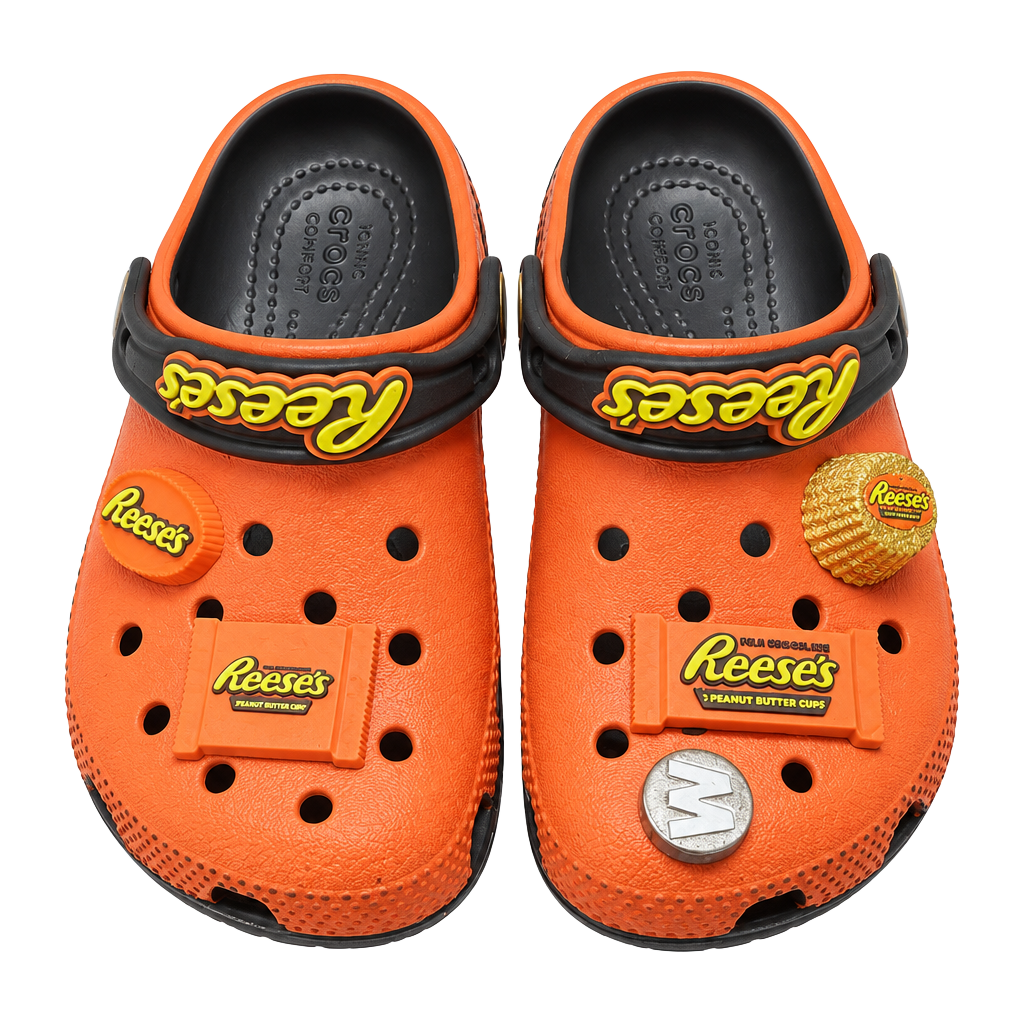Crocs Reese's Classic Clogs Size C11 Orange Kids 1