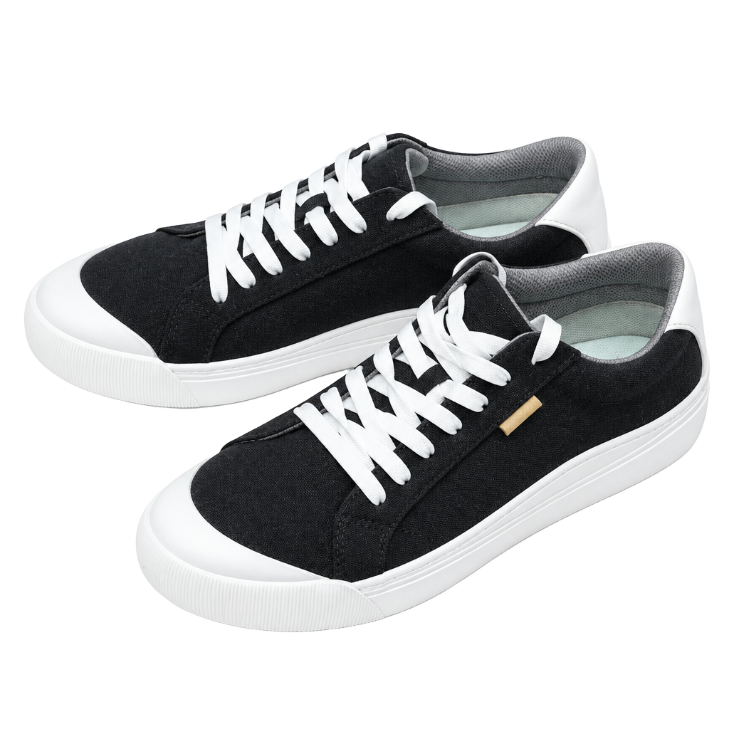 Dr. Scholl's Time Off Sneakers Size women 11M Black Canvas Platform Shoes 1