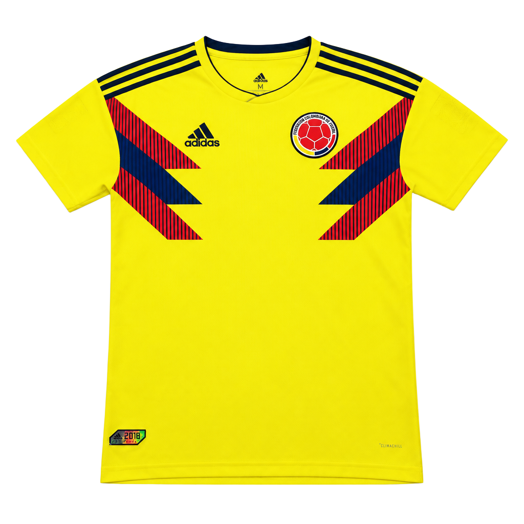 Adidas Colombia 2018 World Cup Soccer Jersey Climalite Size M Russia Patch 1