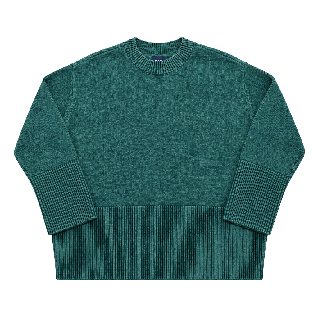 GAP 100% Cotton Crewneck Sweater XL Oversized Boxy Chunky Ribbed Knit 1