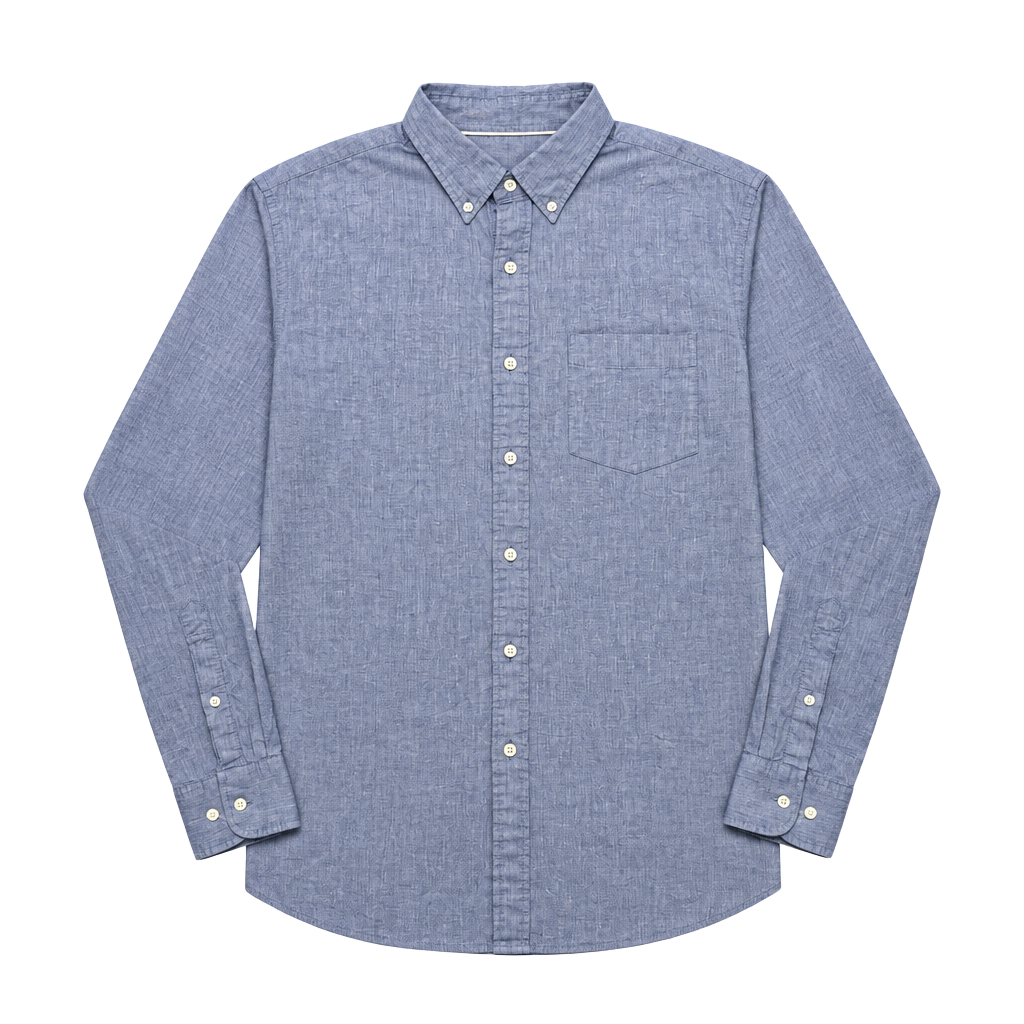 Peter Millar XL Chambray Button Down Shirt Long Sleeve Classic Preppy Golf 1
