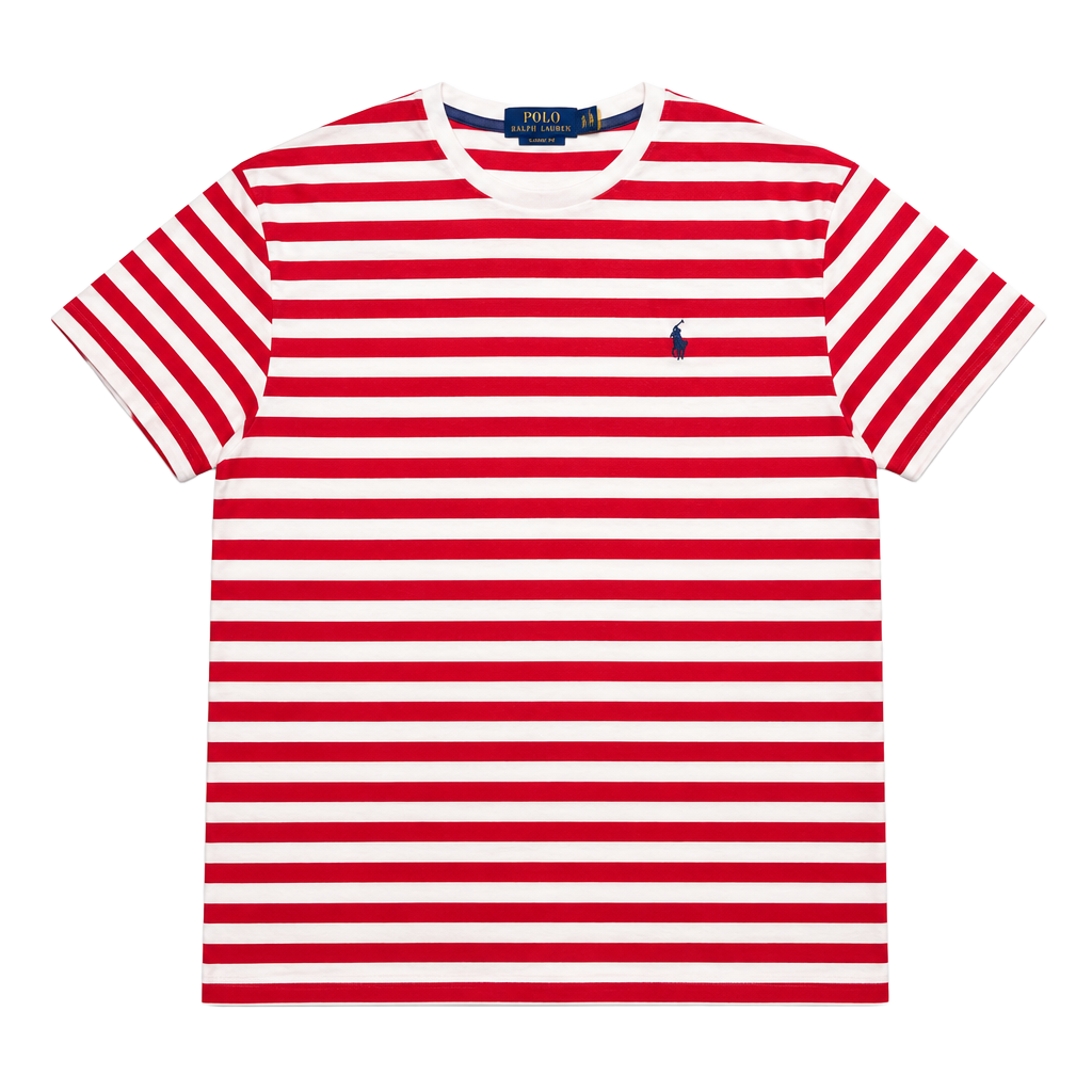 Polo Ralph Lauren Classic Fit Striped Pony Logo T Shirt Preppy Nautical Sailor 1