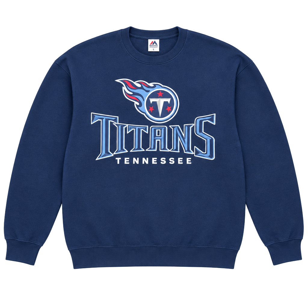 Vintage 2000s Tennessee Titans NFL Logo Athletic Crewneck Sweatshirt 2XL 1