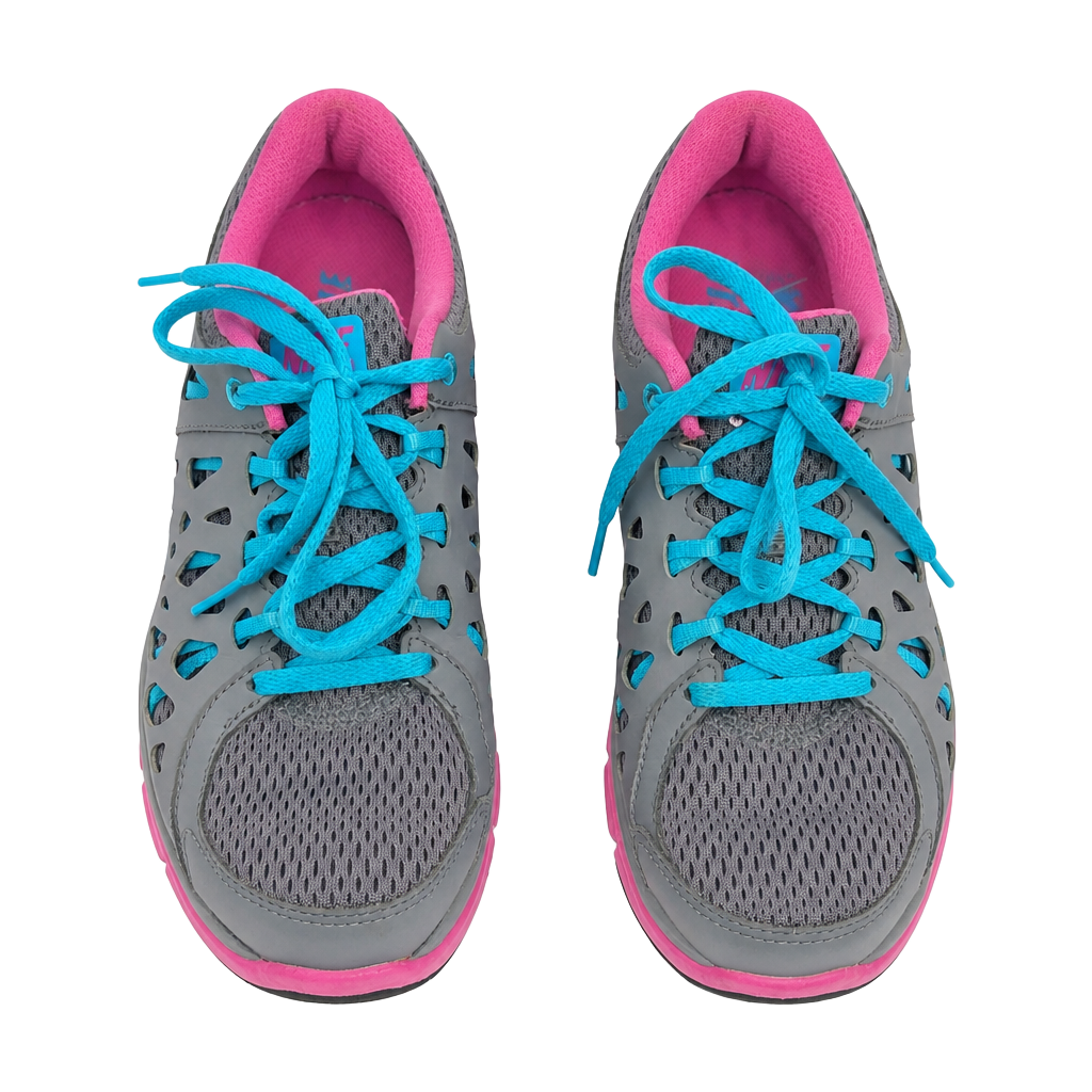 Nike Women's Dual Fusion Run 2 Gray Pink Blue Running Shoes Size 7.5 1