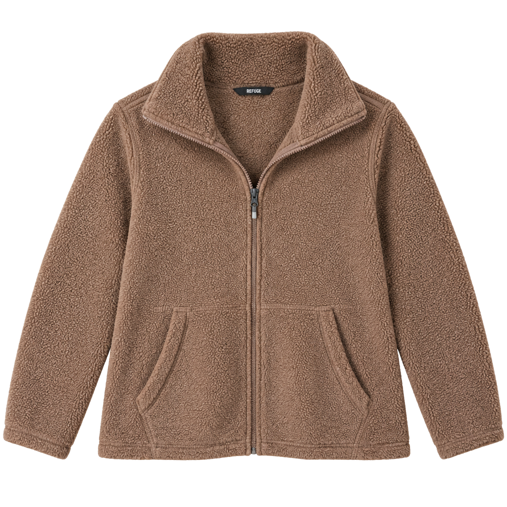 Cozy Fall π REI Co-op Fleece Jacket Size M Brown Full Zip Sherpa 1