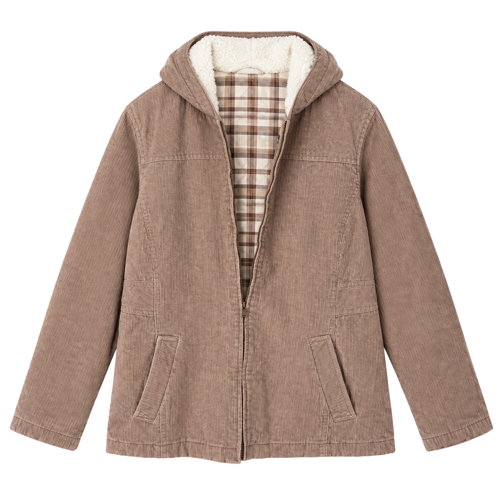Perfect Fall 🍁 Corduroy Sherpa Jacket Size M Brown 1