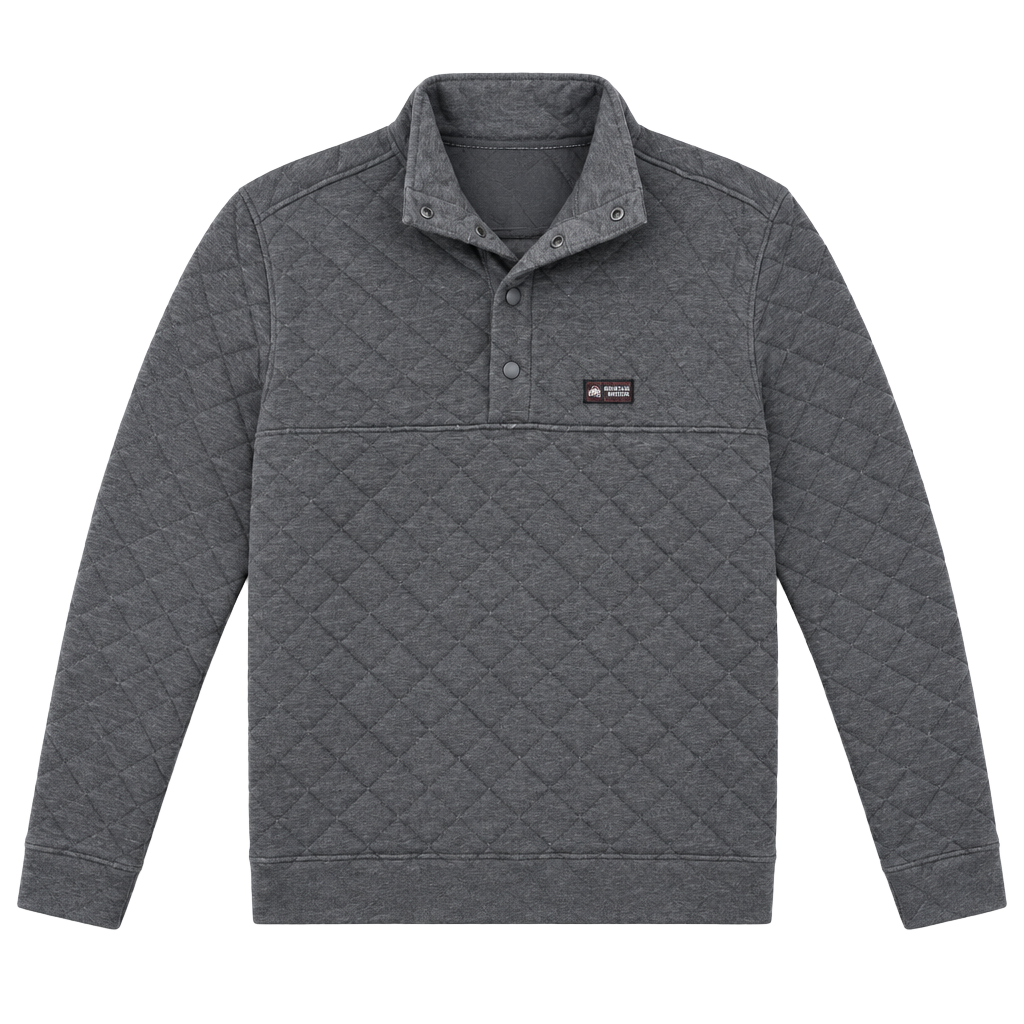 Ohio State Buckeyes Quilted Snap Pullover Size L Gray 1