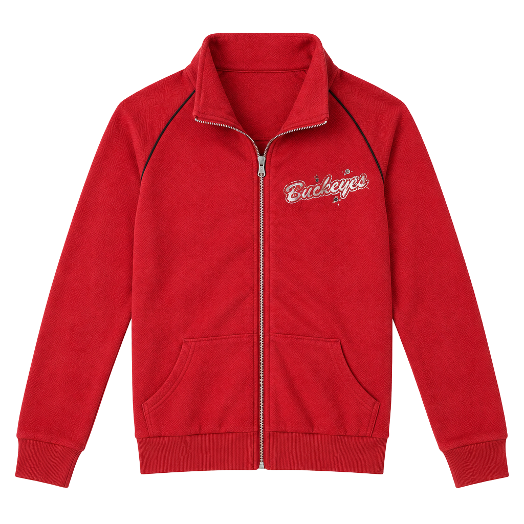 π Vintage Ohio State Buckeye Red Zip Up Sweatshirt β€οΈ size S 1