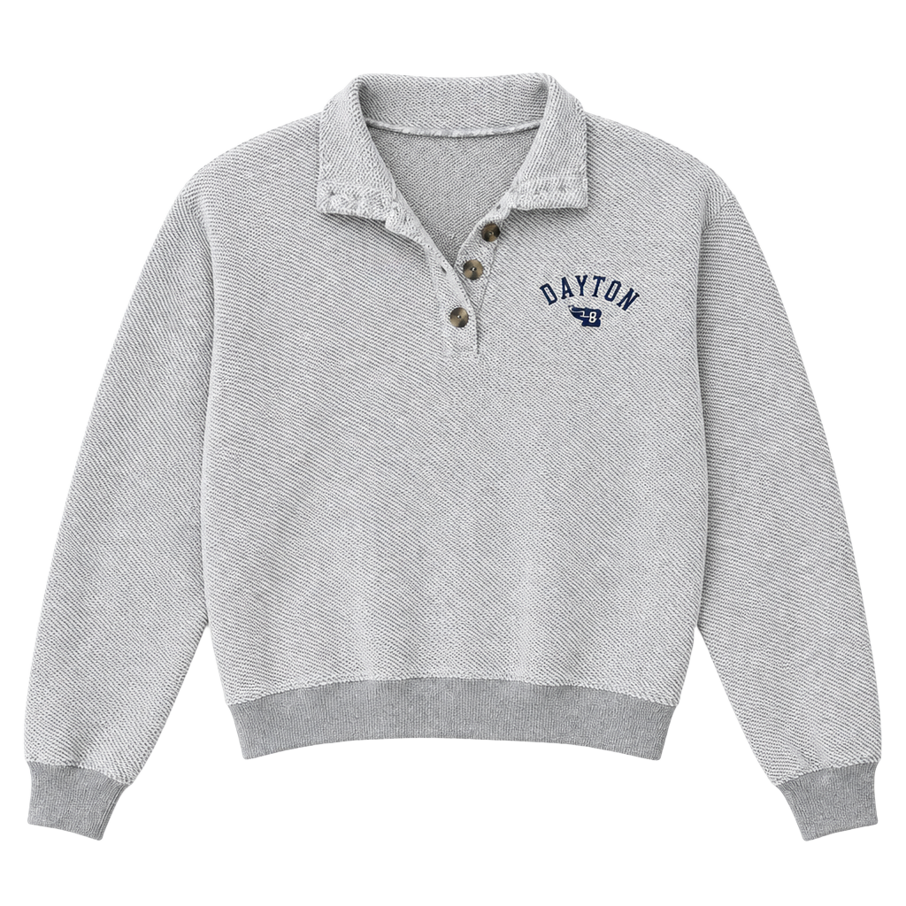Textured Dayton Pullover Size M Gray Sweatshirt 1