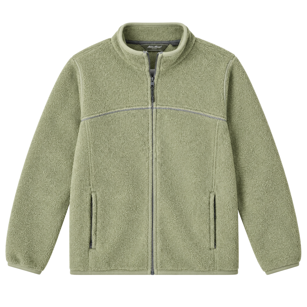 Perfect earthy Fall π Eddie Bauer Sage Green Plush Full Zip Fleece Jacket 1