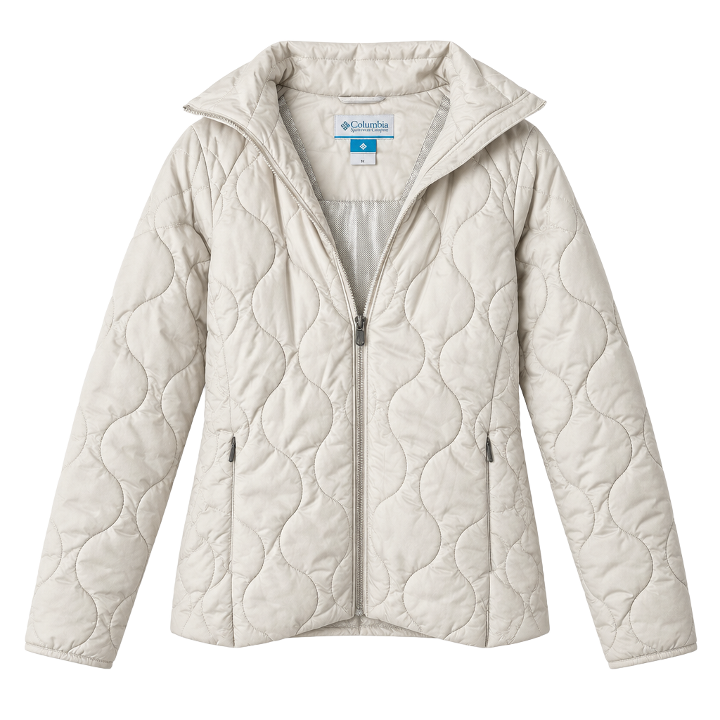 Columbia Omni-Heat Women’s White Puffer Quilted Winter Coat XS 1