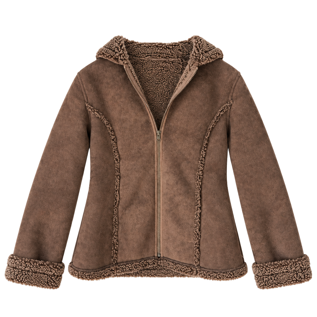 🤎 Dreamy Fall L.L.Bean Coat 🍂 Vintage Shearling Lined Suede Jacket Size M 1