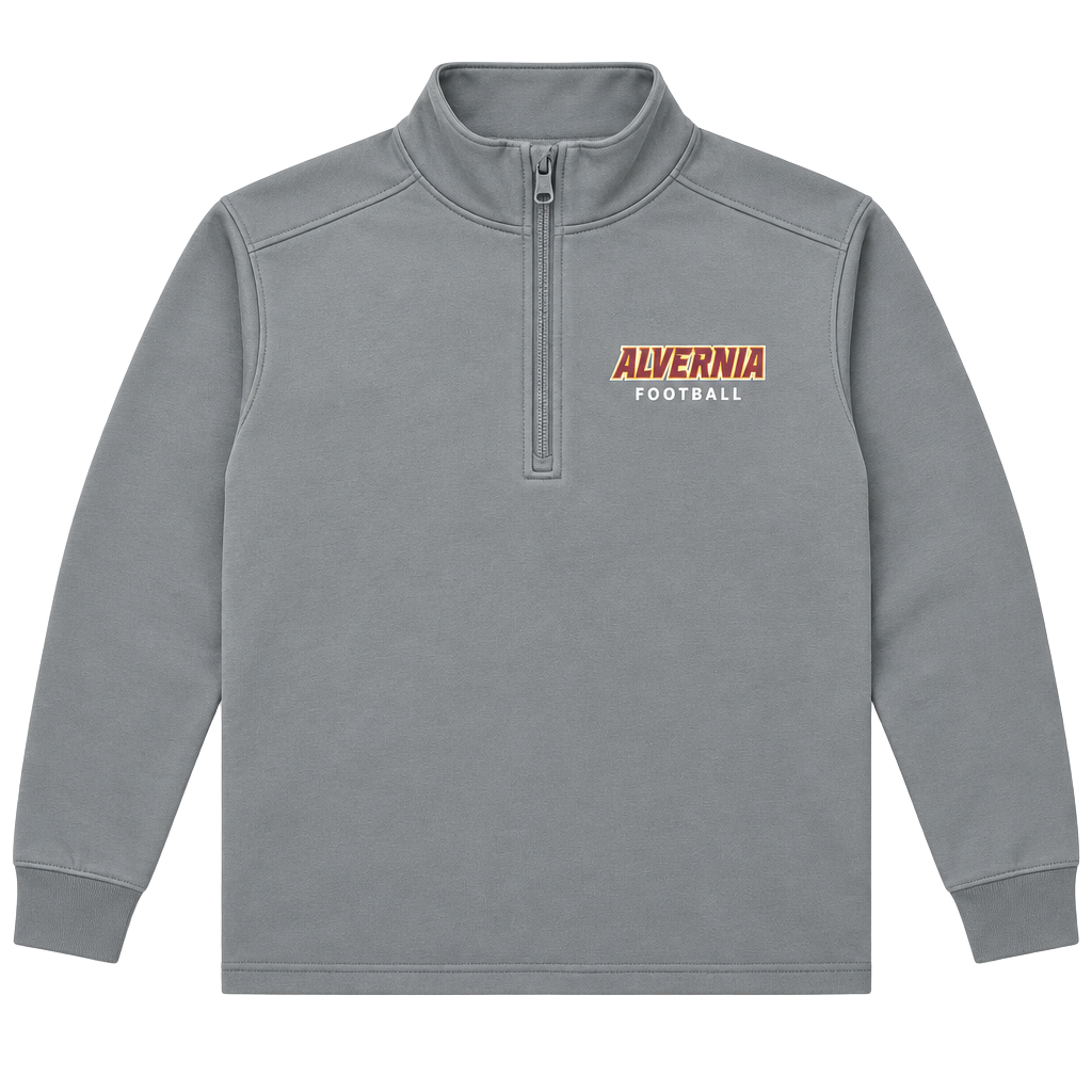 Under Armour Alvernia Football 1/4 Zip Pullover Hoodie Gray 1