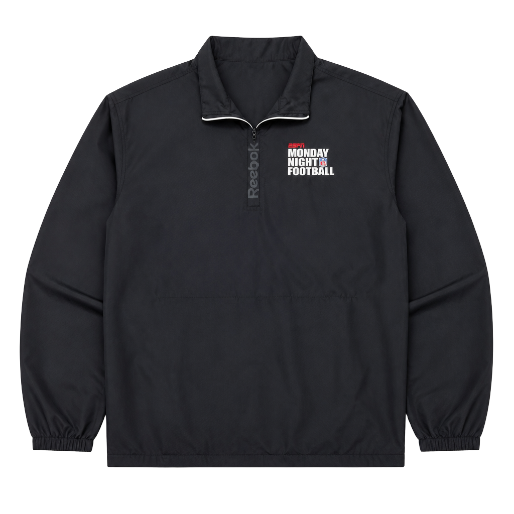 Reebok NFL Monday Night Football Black 1/4 Zip Pullover Jacket Size L 1