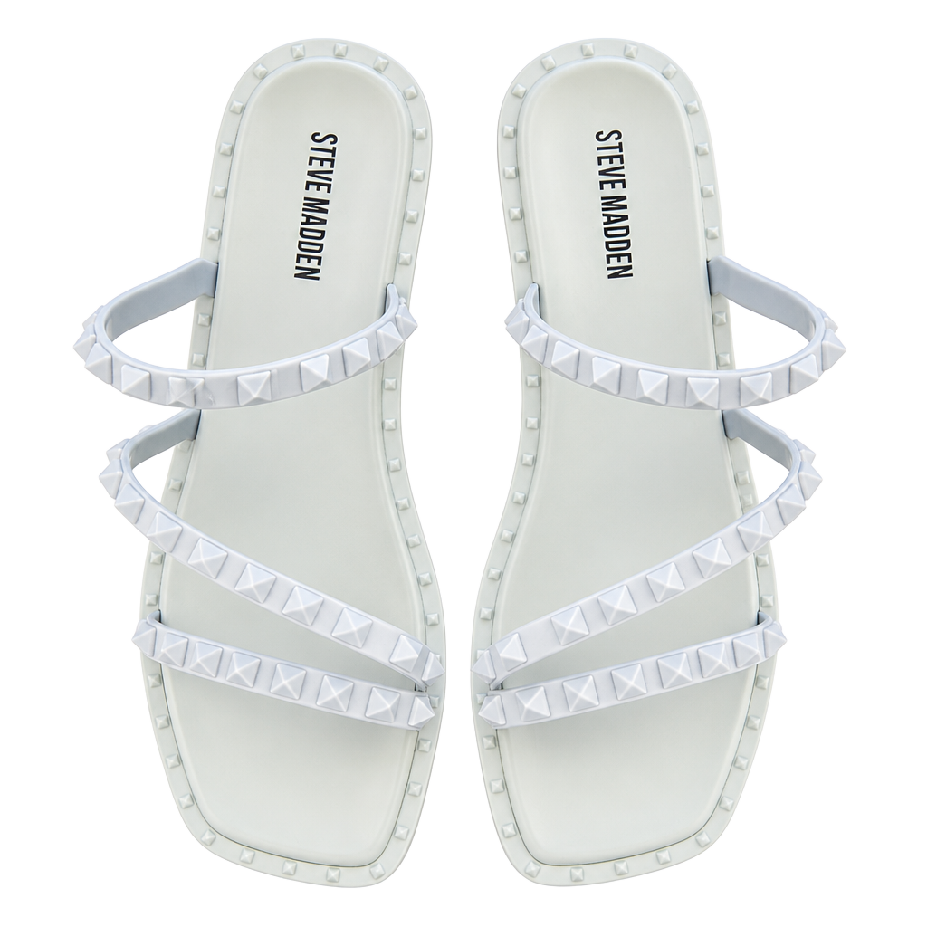 Steve Madden Skyler-J Studded Jelly Slide Sandals in Baby Blue 1