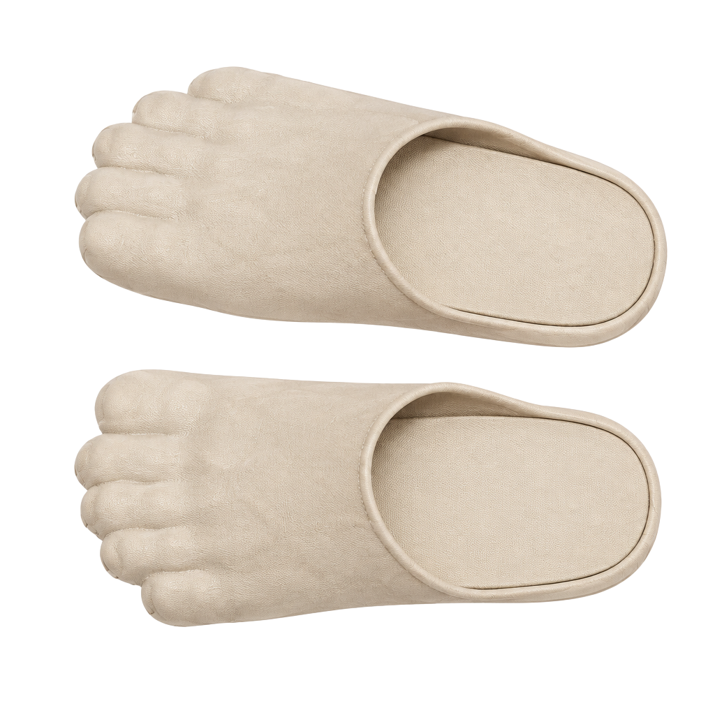 Imran Potato Caveman Foot Slides Beige 1