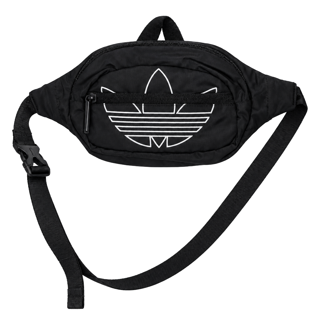 Adidas Originals National Waist Fanny Pack Black White 1