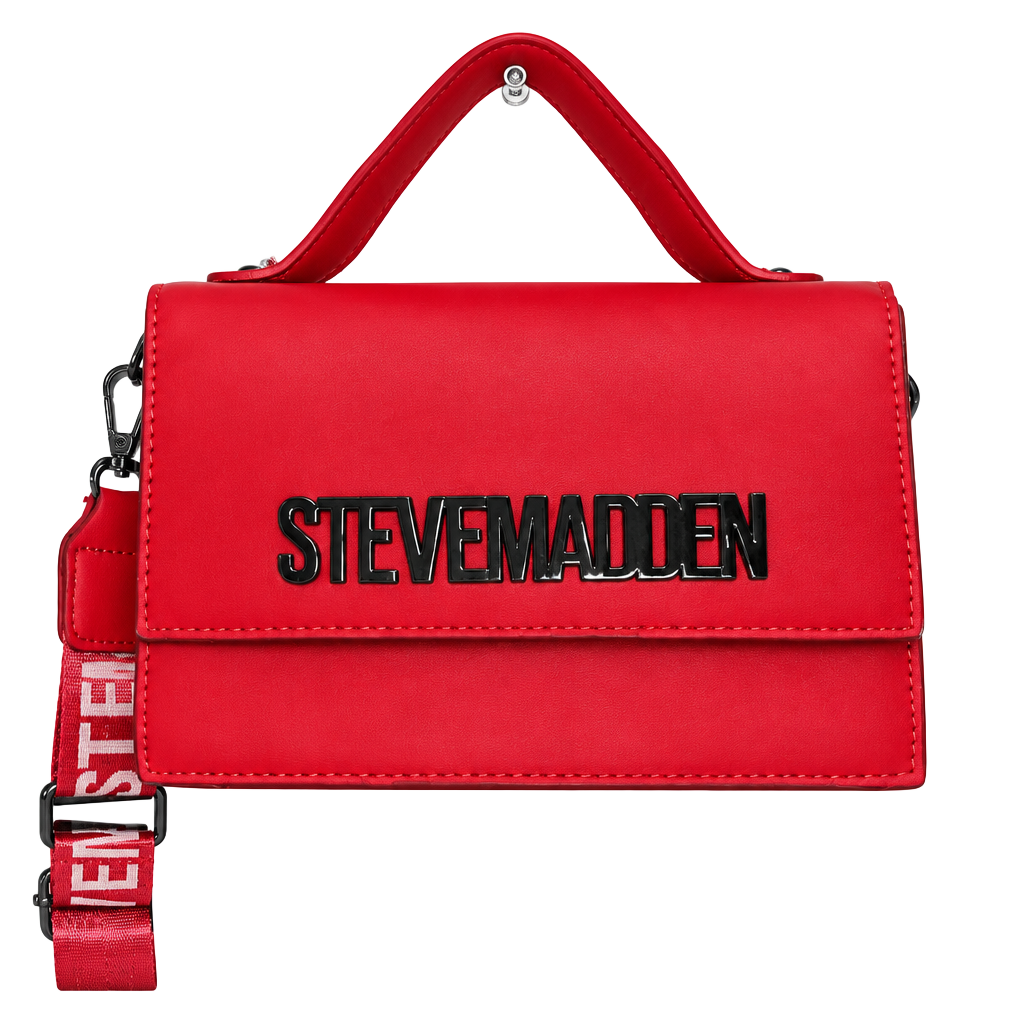 Steve Madden Red Crossbody Bag with Logo Strap 1